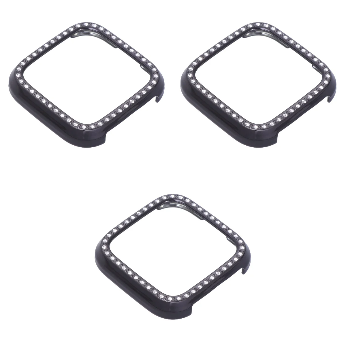 

Watch Cover Case Protector Versa Bumper Shell Sparkling Screen Women Diamond Glitter Pc Scratch Anti Plasticface Accessories