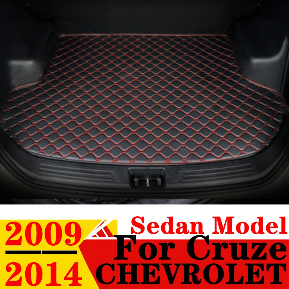 Коврик в багажник автомобиля для Chevrolet Cruze Sedan 2014 2013 2012 2011 2010 2009 плоский боковой