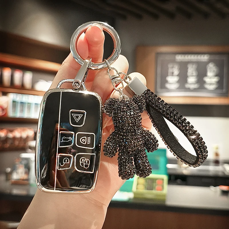 

TPU Car Remote Key Cover Case Fob For Land Rover Range Rover Sport Evoque Freelander2 For Jaguar XF XJ XJL XE XKR XK Keychain