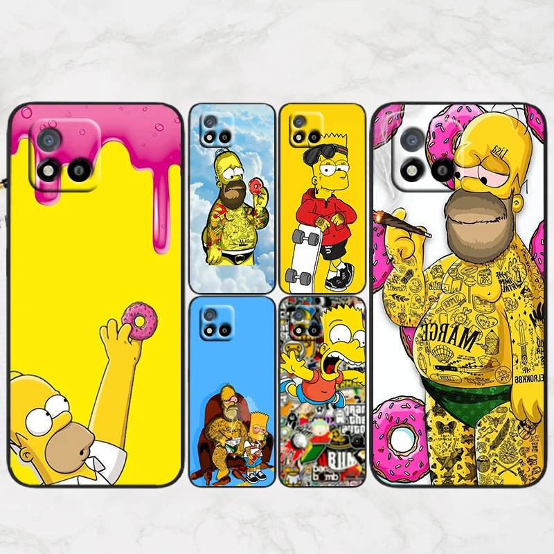 

Disney Anime The Simpsons Phone Case For OPPO Realme V11 X3 X50 Q5i GT Neo2 C21Y C3 9 9i 8 8i 7i 6 5 Pro 5G Master Black Soft