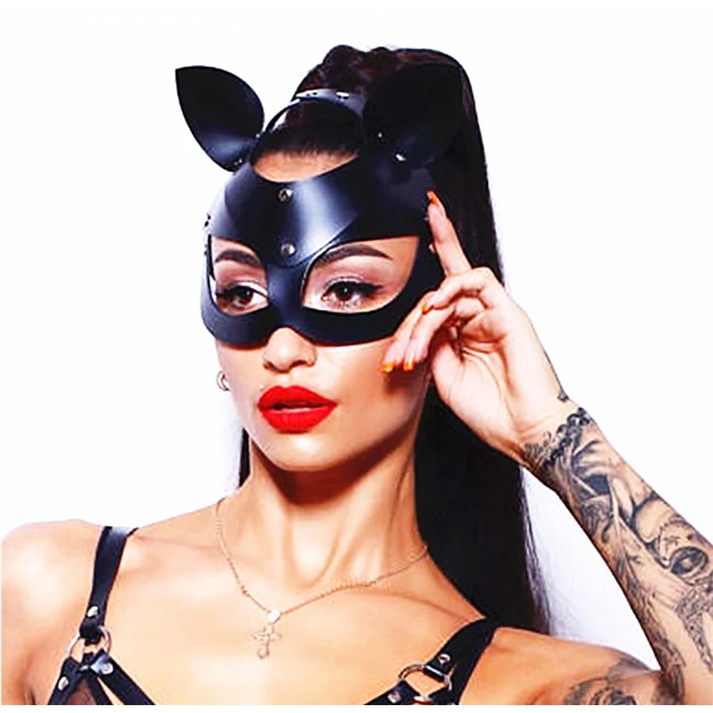 Маска эротическая Кошечка для ролевых игр БДСМ маска карнавальная игрушки