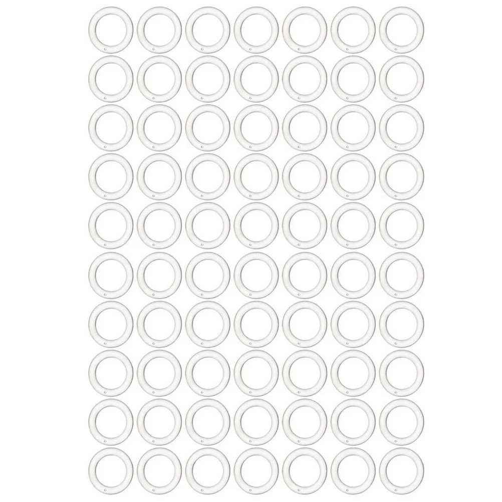 

100 Pcs Drapery Rings Eyelets White See Through Curtains Curtain Accessories Curtain Buckle Rings White Set