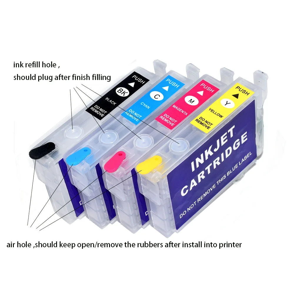 

US Refillable Ink Cartridge With ARC Chip T1271 T1275 For Epson Workforce WF-7510 7010 7520 NX530 NX625 3520 3530 3540 Printers