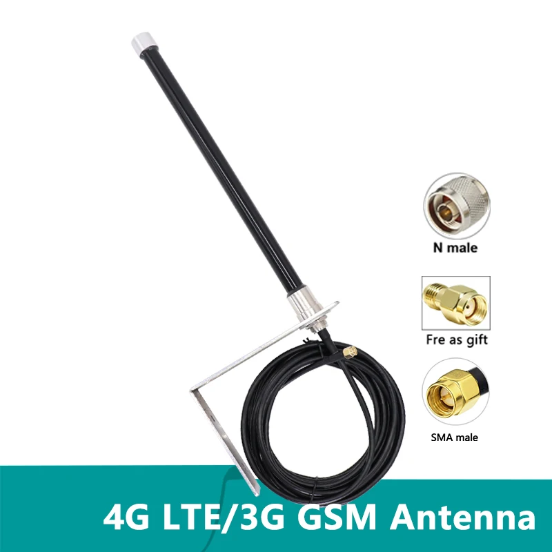 Helium Miner 4G LTE 3G GSM External WiFi  Outdoor Aerial Fiberglass Omni IP67 Waterproof Antenna With RG58 Cable