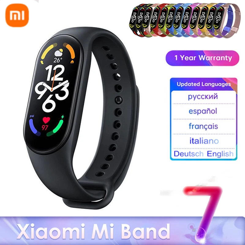 

Xiaomi Mi Band 7 China Version, 1.62” AMOLED Screen Sport Wristband Smart Bracelet, BLE 5.2 Blood Oxygen Heart Rate Tracker