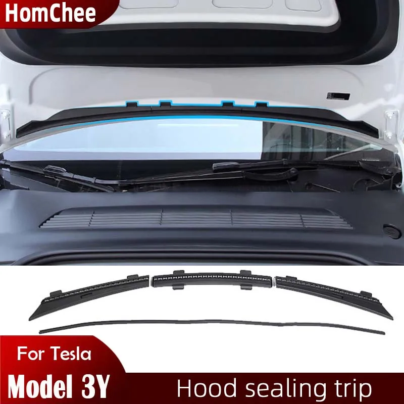 

HomChee Front Chassis Cover frunk Water Strip For Tesla Model 3 Y air inlet protective cover modification tesla Model3Y 2022