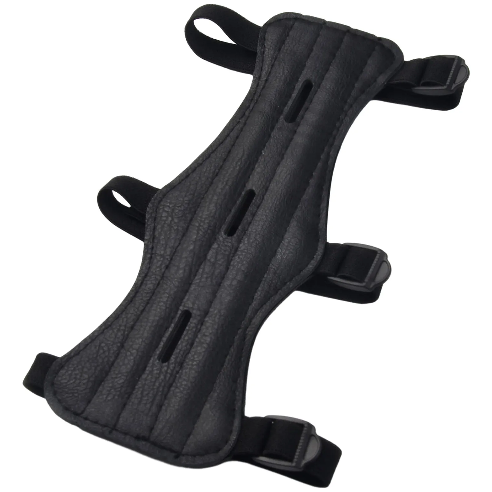 

3 Strap Archery-Arm Guard Armguard Wrist Protection Black PU Leather Armband Adjustable Arm Guard Protection Accessories