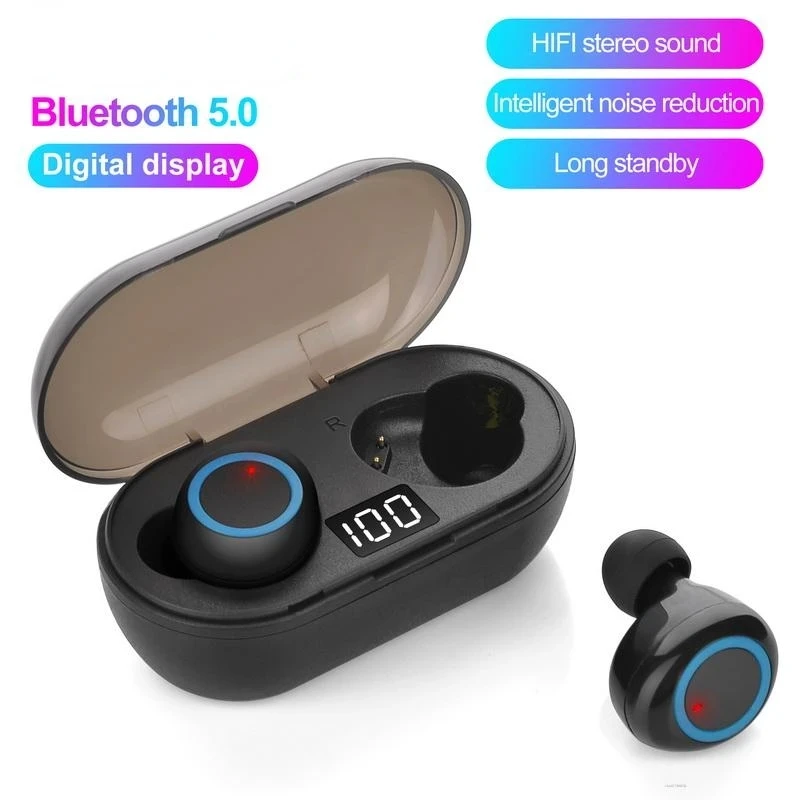 

TWS Earphone Bluetooth Wireless Headphones Stereo Earphones 5.0 Wireless Headphone With Microphone For All Smart Phones
