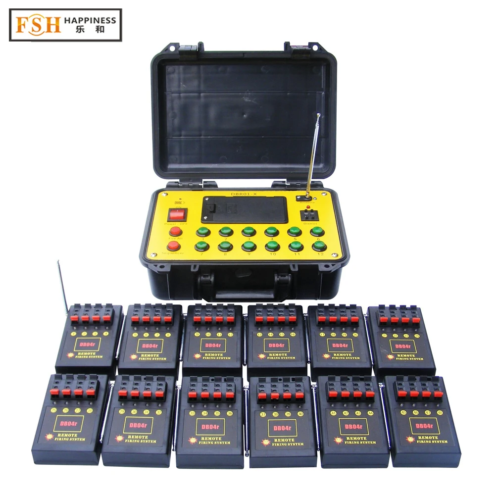 

Happiness 48 Cues 500m Distance Wireless Remote Sequential Fireworks Ignition System Cold Pyro Firework Machine