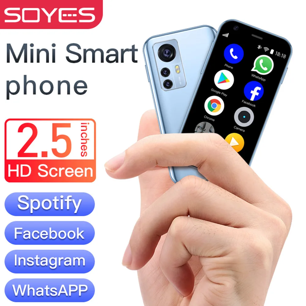 SOYES D18 Official Standard Mini Smartphones 1GB RAM 8GB ROM Dual Camera Dual SIM 1000mAh 3G WCDMA 2.5 Inch Small Cell Phone