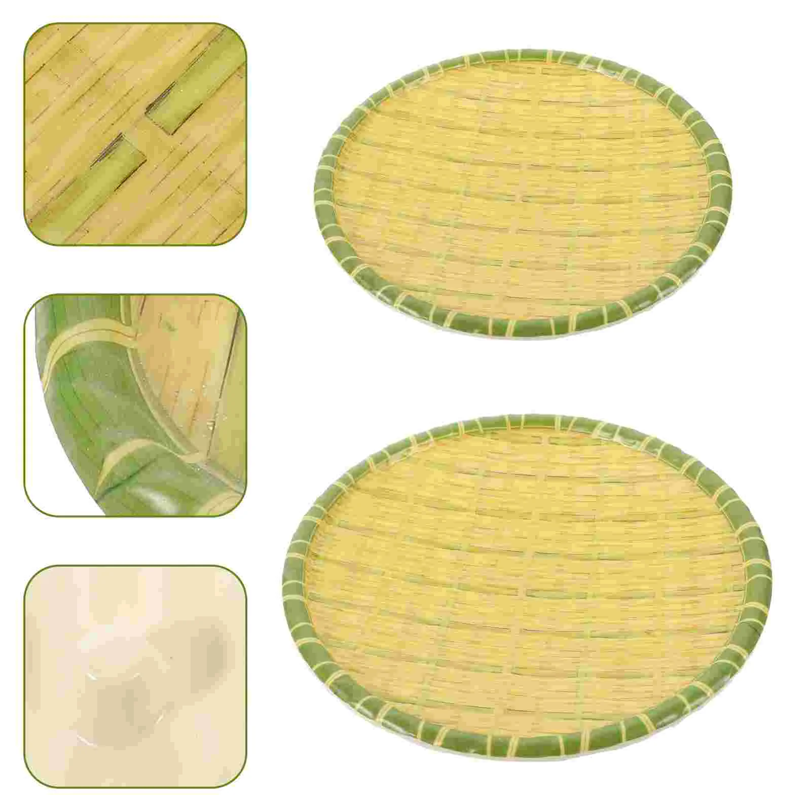 

2 шт., пластиковые плетеные подносы для посуды