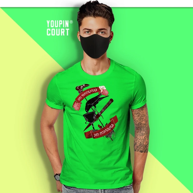 

Kingdom T-Shirts for Men No Mourners No Funerals Funny Crewneck Cotton T Shirt