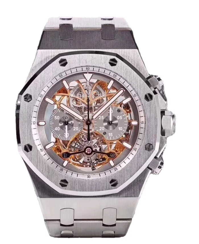 Автоматические механические мужские часы Tourbillion Skeleton розовое золото черный синий (art.: 3920bea0fed68) - 3920bea0fed68