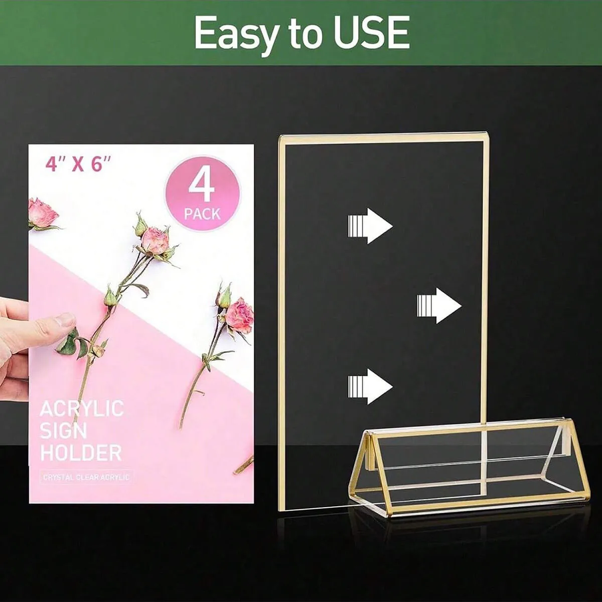 2/6/8 Упаковка 4x6 Дюймов Акриловый Держатель Для Меню Прозрачный Двусторонний