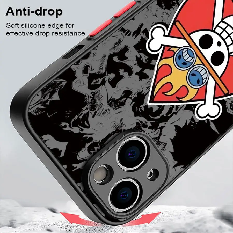 One Piece Anime Phone Case for Apple iPhone 7 8 Plus 13 Mini 12 XS Max 15ProMax 11 Pro SE XR 16 14 Matte Cover