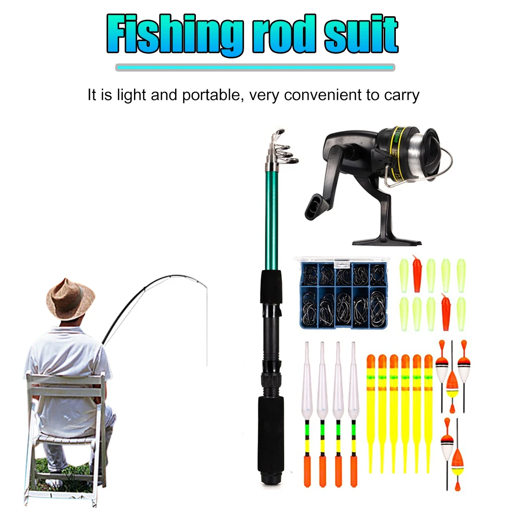 Telescopic Full Sea Boat Fishing Combo Accessories For Youth Adults Beginner Saltwater Freshwater