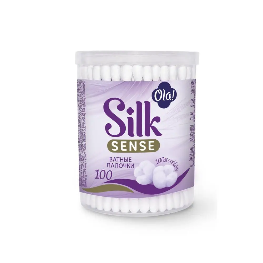 Ватные палочки в круглой банке 100 шт. Ola! Silk Sense |