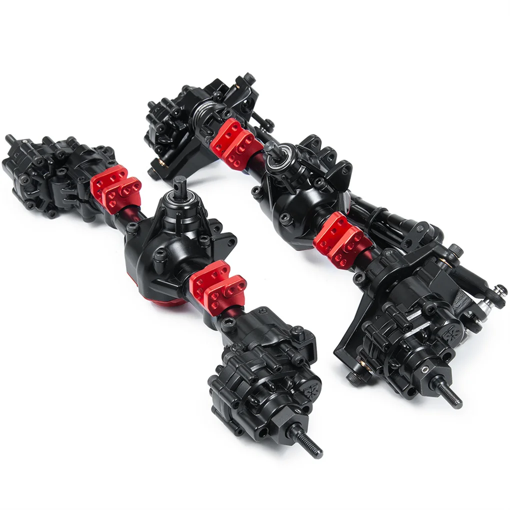 Передняя и задняя портальная ось из алюминиевого сплава для Axial SCX10 II 90047 90046 1/10 RC