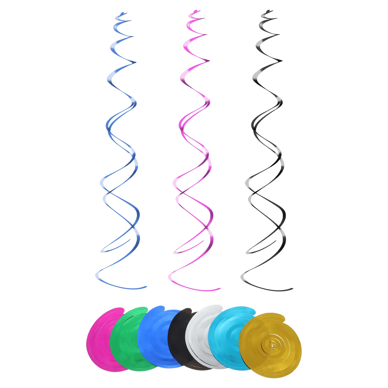 

10Pcs Colorful Ribbon Colorful Spiral Ribbon Wrapping Ribbons Party Pendants for Gift Pack Home Party Photography
