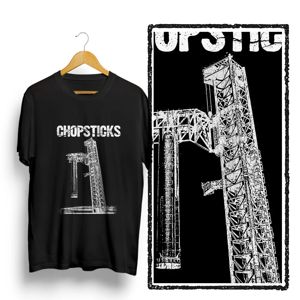 Coolmind U0161-T2 Chopsticks Rocket Print Cool Мужская футболка большого размера Эксклюзивная