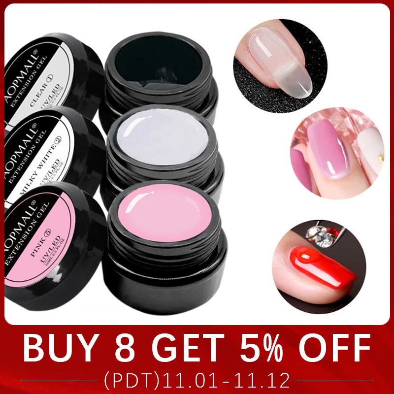 

15ml Extension Nail Gel Nail Quick Buidling Nail Art Brush UV Gel Nail Polish For Manicure Nails Finger Prolong