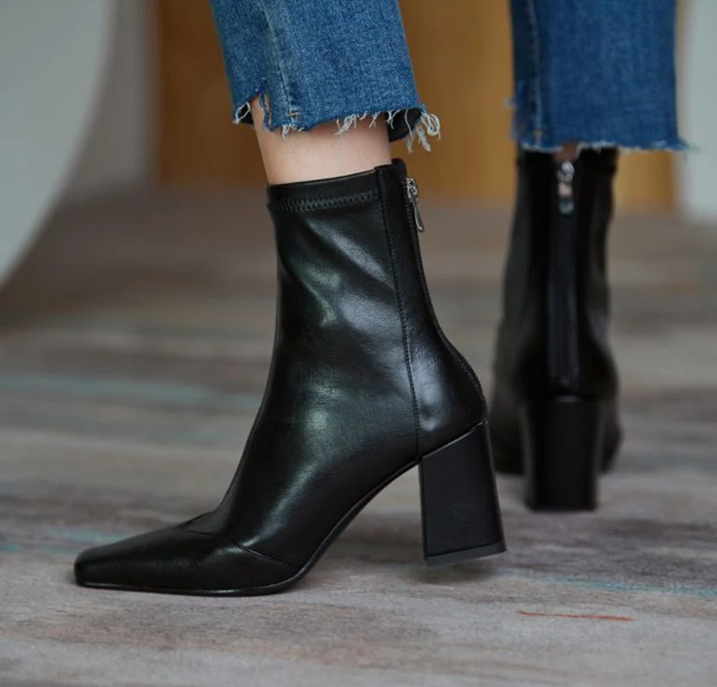 Белые женские ботильоны 2024 классические элегантные офисные кожаные ботинки Rretro