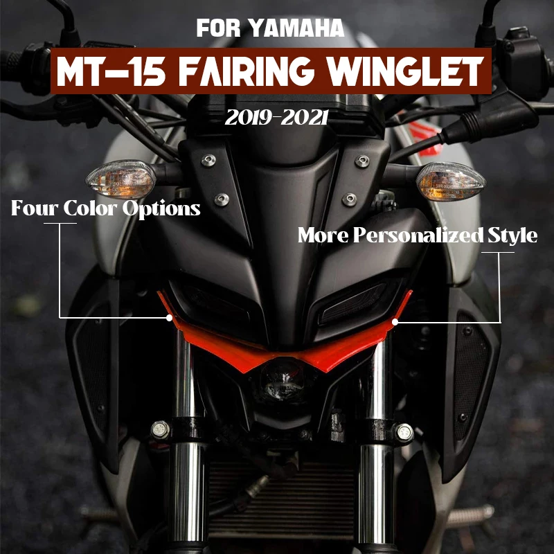

Mtkracing для Yamaha mt15 MT-15 2019-2021 передние крылья пневматический обтекатель крыла наконечник abs пластиковый защитный чехол