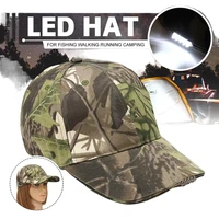 adjustable bicycle 5 led headlamp cap battery powered hat with led head light flashlight for fishing jogging baseball cap
