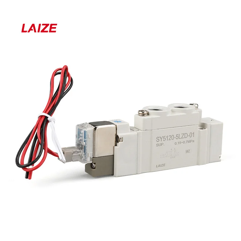 

LAIZE Pneumatic 5/2 Way Solenoid Valve SMC Type 2 Position 5 Port Normal Closed Internal Pilot Automation SY3120 SY5120 SY7120