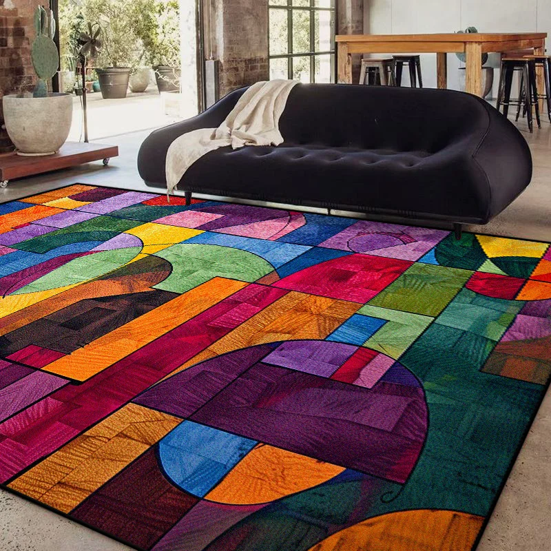 

Геометрический абстрактный ковёр из полиэстера