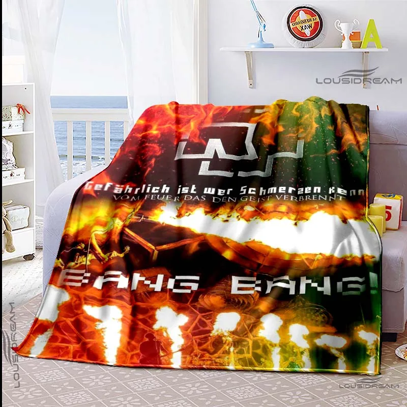 

Одеяло R-Rammstein из тяжелого металла, музыкальное мягкое плюшевое фланелевое одеяло для гостиной, спальни, кровати, дивана, покрывало для пикника, для детей и взрослых