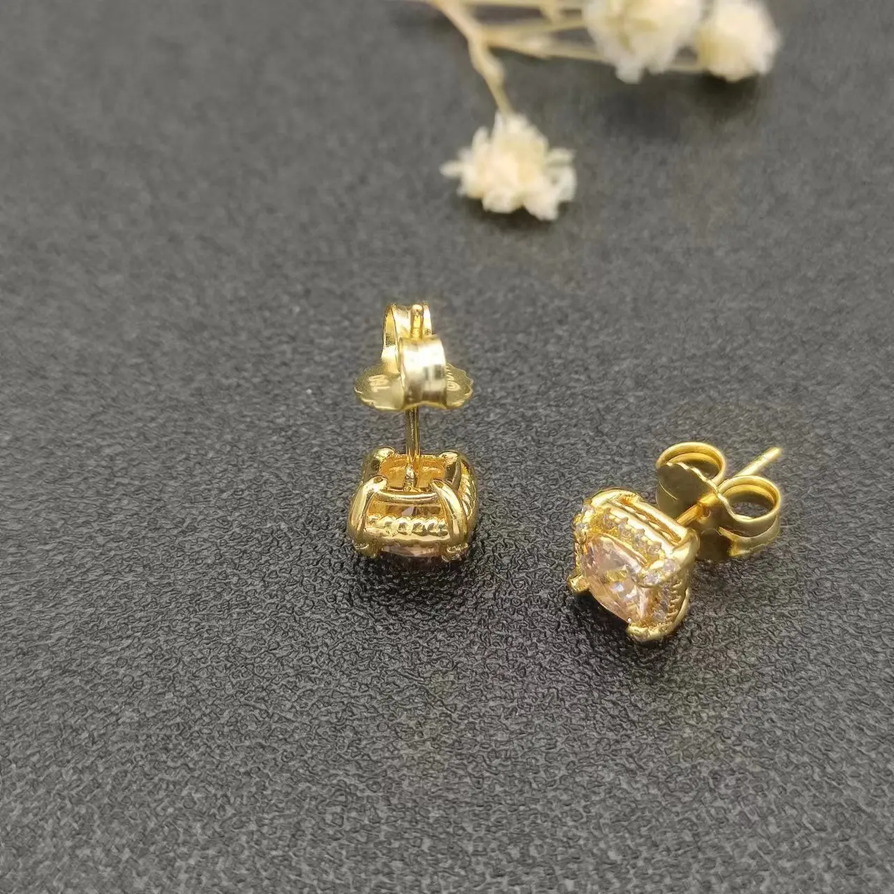 DY David Yurman Gold Hook Twisted Wire Buckle Earrings in Sterling Silver with 14K Yellow PlatedPlated