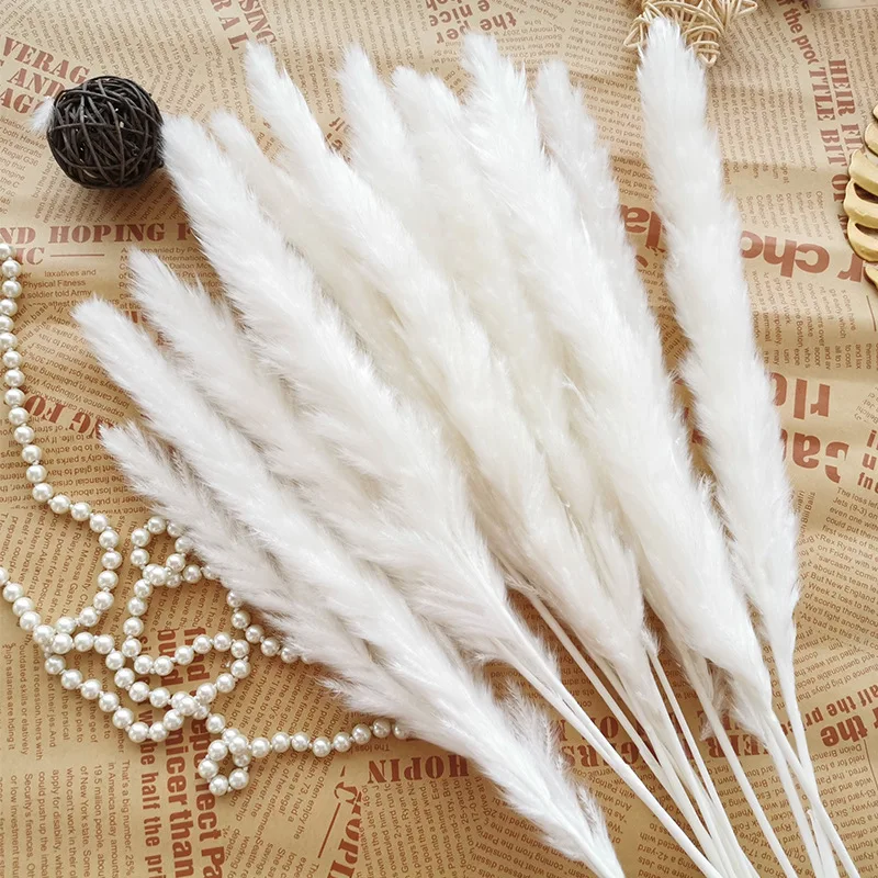 

15Pcs Reed Pampas Wheat Ears Rabbit Tail Grass Natural Dried Flowers Bouquet Wedding Decoration Christmas Party For Home Decor