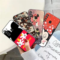 disney mickey mouse lovely phone case for samsung galaxy a01 a02 a10 a10s a20 a31 a22 4g 5g coque carcasa funda liquid silicon