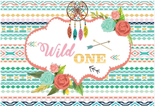 

5x7FT Personalized Boho Wild One Bohemia Dream Catcher Baby Shower Custom Photo Studio Backdrop Background Vinyl 220cm x 150cm