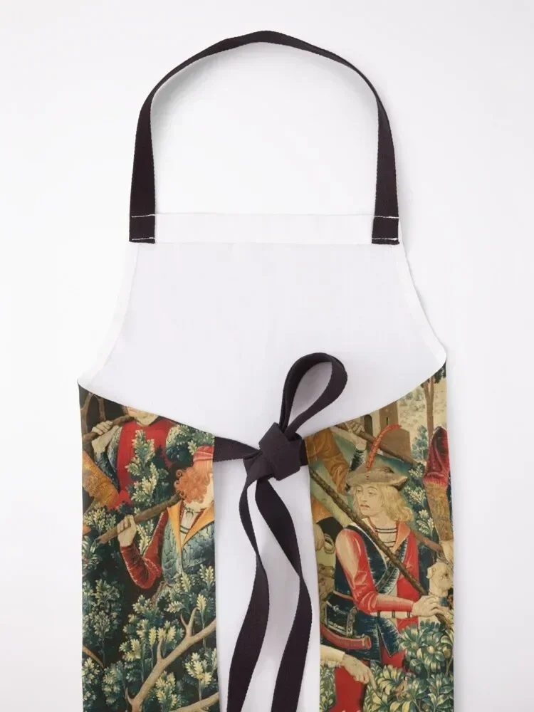 ЕДИНОРГ ЕСТЬЮ / Фонтан Другие животные Зеленый цветочный фартук для дома и кухни