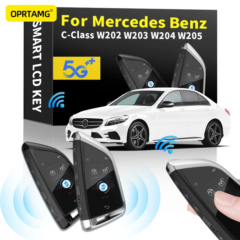

Modified LCD screen smart car key key chain key shell For Mercedes Benz C-Class W202 W203 W204 W205 2000-2019 2020 2021 2022