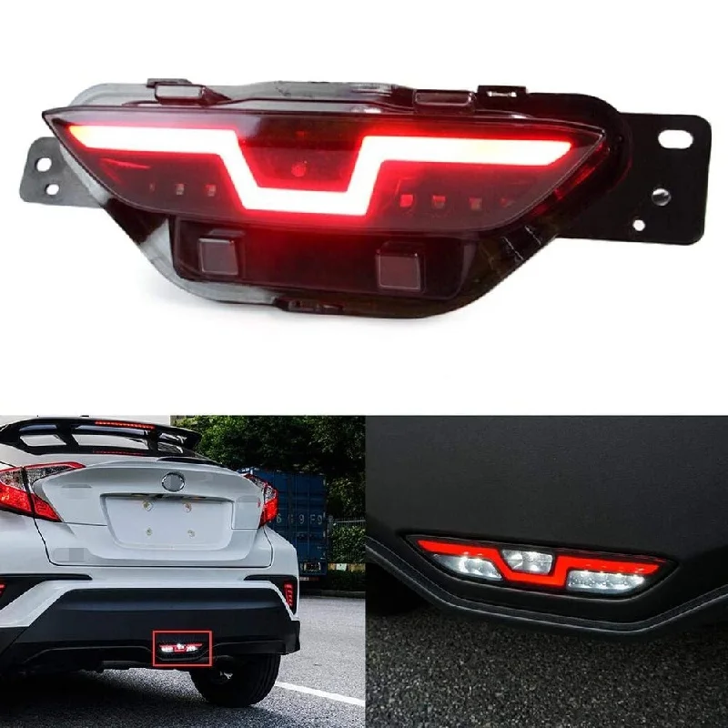 

LED Bumper Reflector Light For Toyota CHR C-HR 2016-2018 Rear Fog Lamp Tail Brake Light Turn Signal Light Driving Stop Light