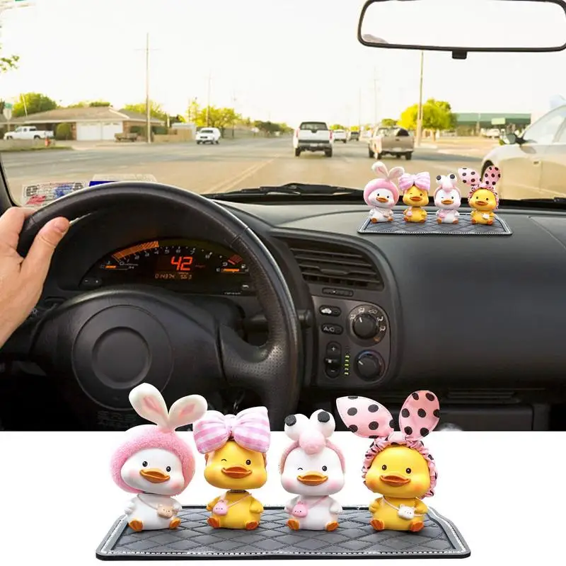 

Car Ornaments Cute Shaking Head Duck Auto Dashboard Ornaments Nodding Duck Portable Car Decor For Home Auto Interior Accessories