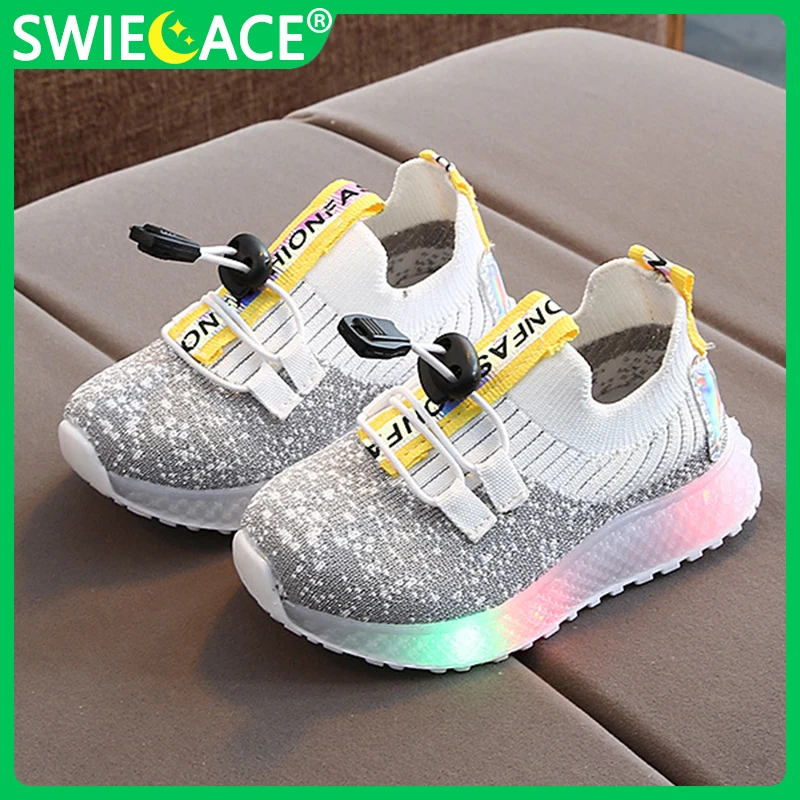 

Size 21-30 Children Led Luminous Shoes Kids Shoes Baby Boys Glowing Sports Shoes Non-slip Casual Slip-on Sneakers tenis infantil