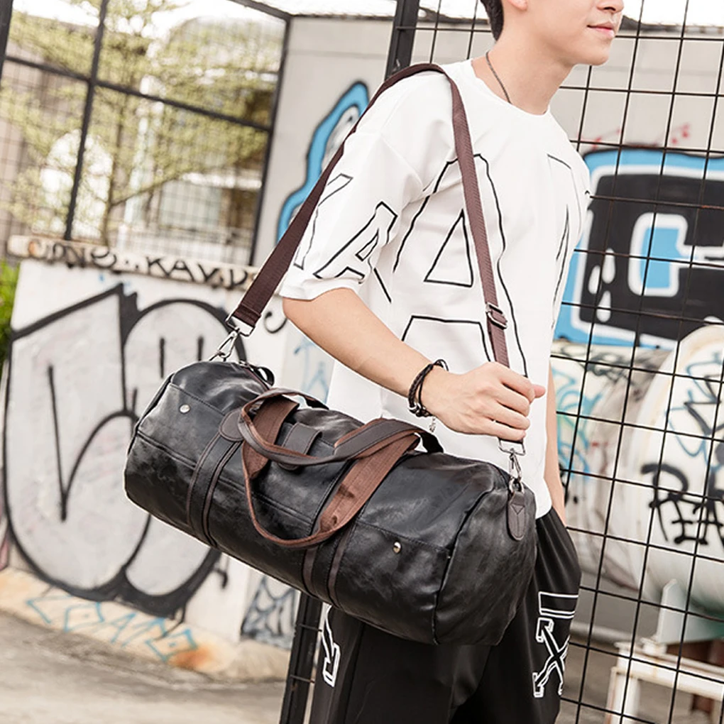 

Handbag Cylindrical Purse Luggage Capacity Stylish Multi-Function Bags