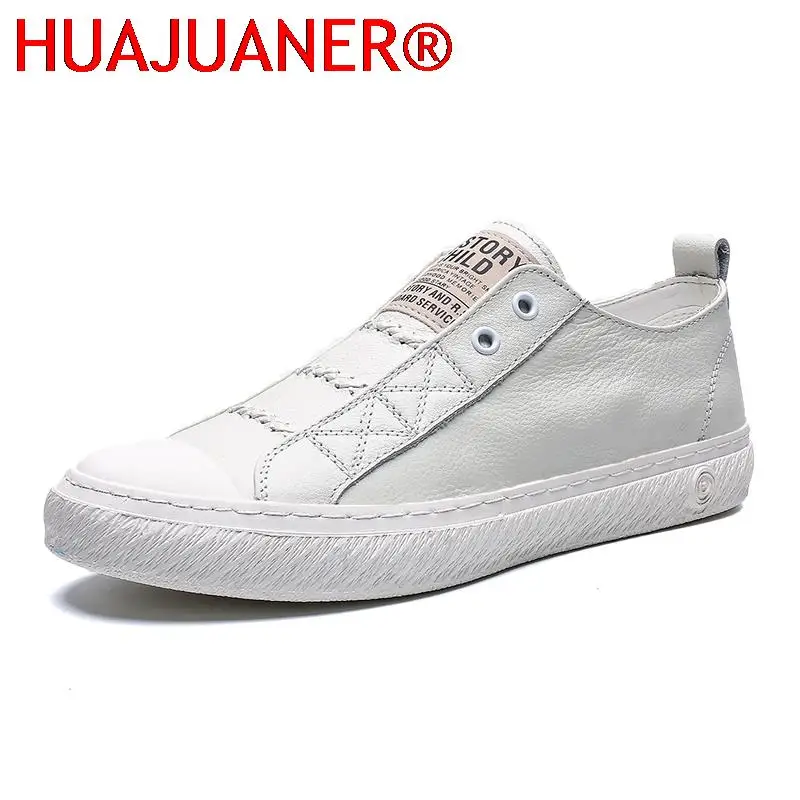 

Genuine Leather Mens Shoes Daily Skateboard Sneakers Men Breathable Summer Shoes Man Luxury Loafers Light Hollow Casual Flats