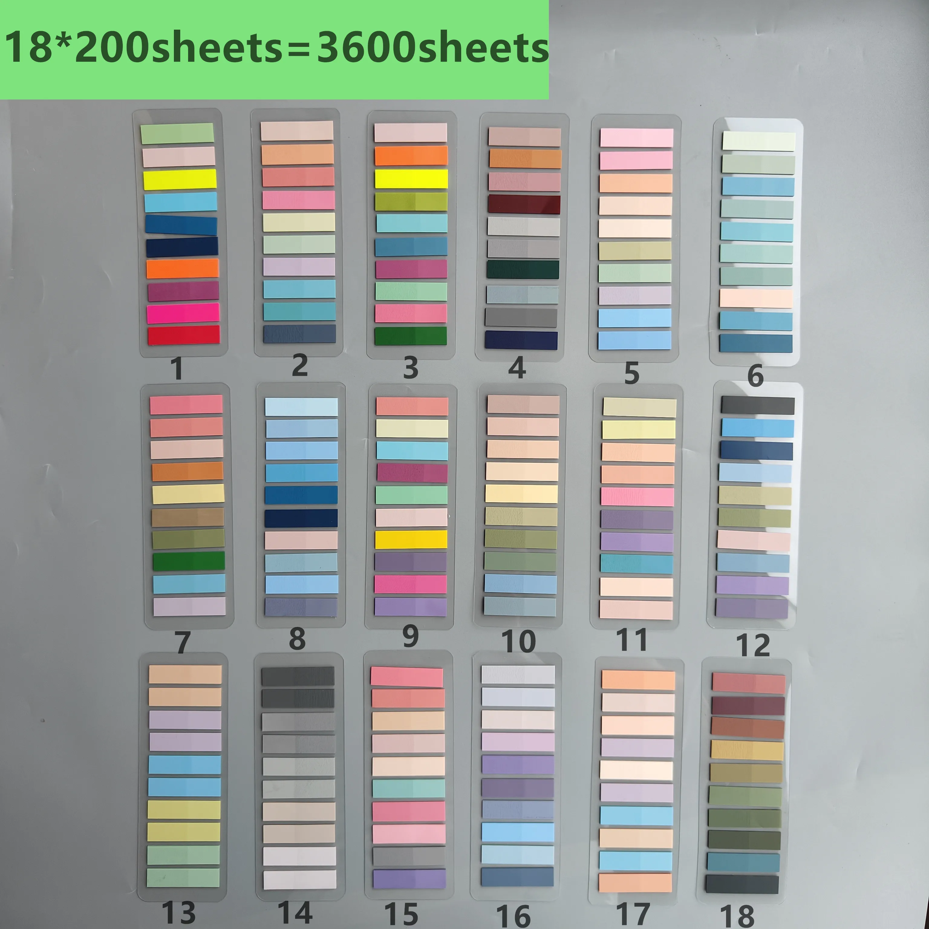 

Прозрачные липкие заметки Kawaii, 18 упаковок