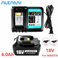 new bl1860 rechargeable battery 18 v 6000mah lithium ion for makita 18v battery bl1840 bl1850 bl1830 bl1860b makita charger