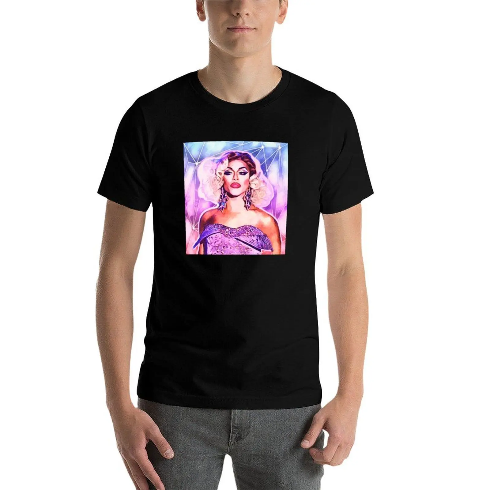Фото Футболка Shangela Purple Glamor, базовая модель, однотонная, на все сезоны. №4