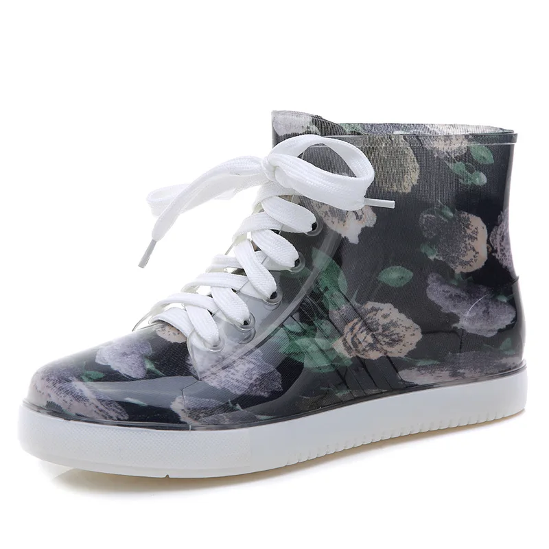 Женские ботильоны на шнуровке спереди из ПВХ |