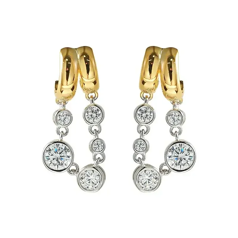 XUYUANFEN Легкие серебряные серьги с пузырьками и бриллиантами 925 модная оправа