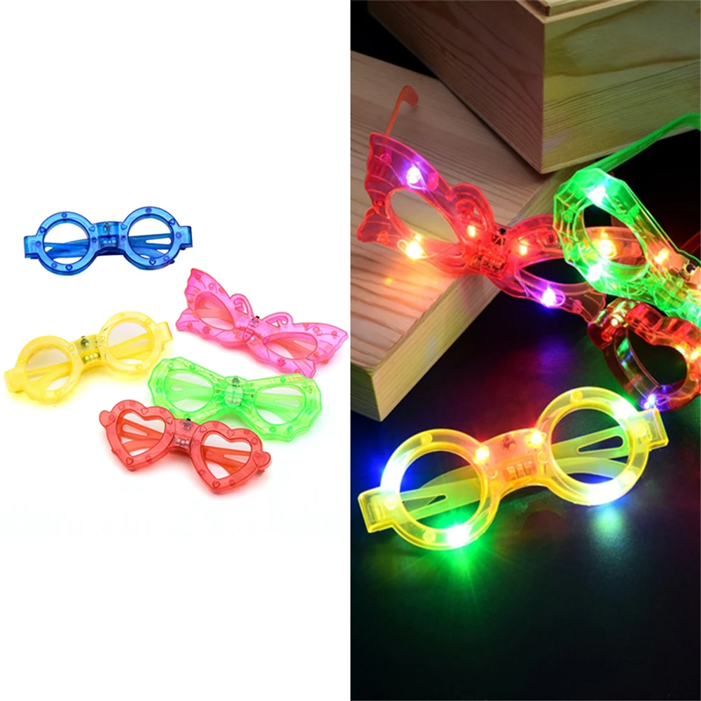 

LED Cartoon Glowing Glasses Frame Kids Birthday Festival Party Costumes Cute Goodie Decors Children Prop