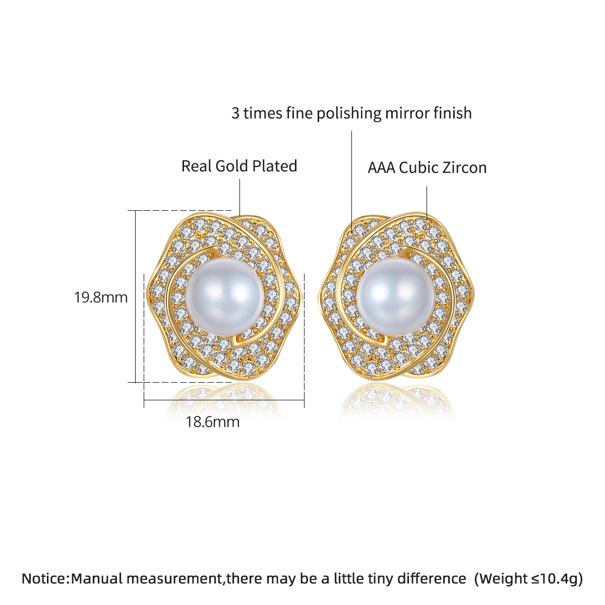 Изысканный кубический оксид циркония LUOTEEMI с гвоздями шампанского в виде
