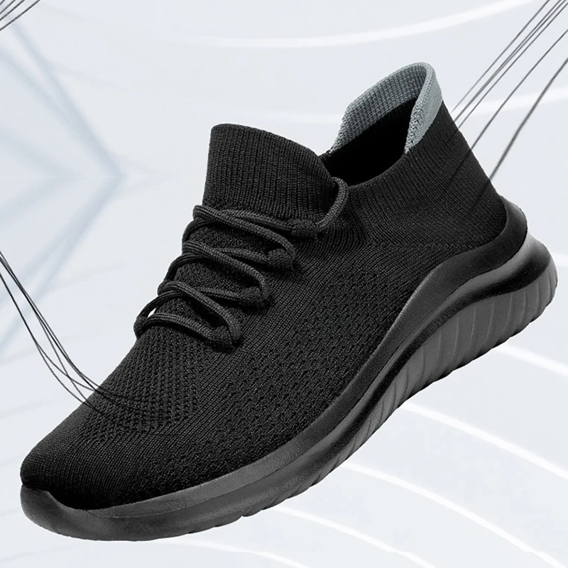 Breathable Men Running Shoes Anti-Slip Male Tennis Shoes Lightweight Mesh Women Walking Shoes Lace Up Soft Sneakers Outdoor 2023